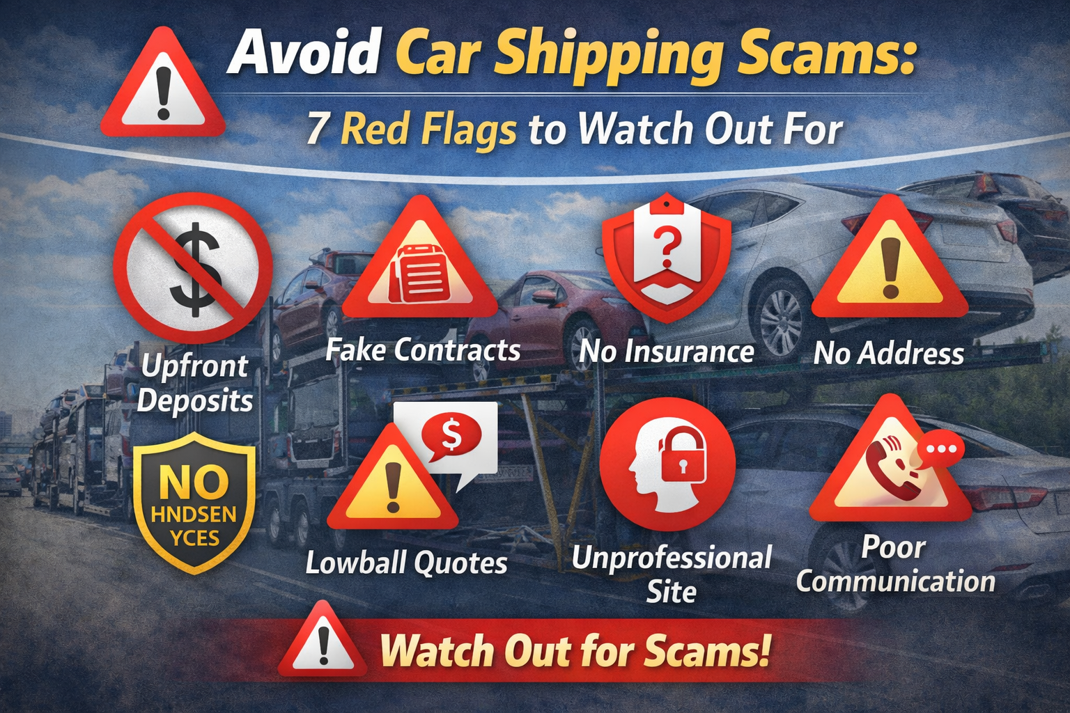 Avoid Car Shipping Scams: 7 Red Flags to Watch Out For When Choosing Car Transport Companies
