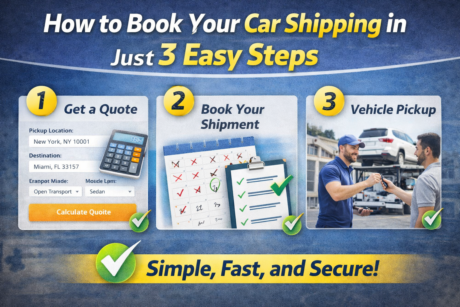 How to Book Your Car Shipping in Just 3 Easy Steps with Auto Shipping Companies