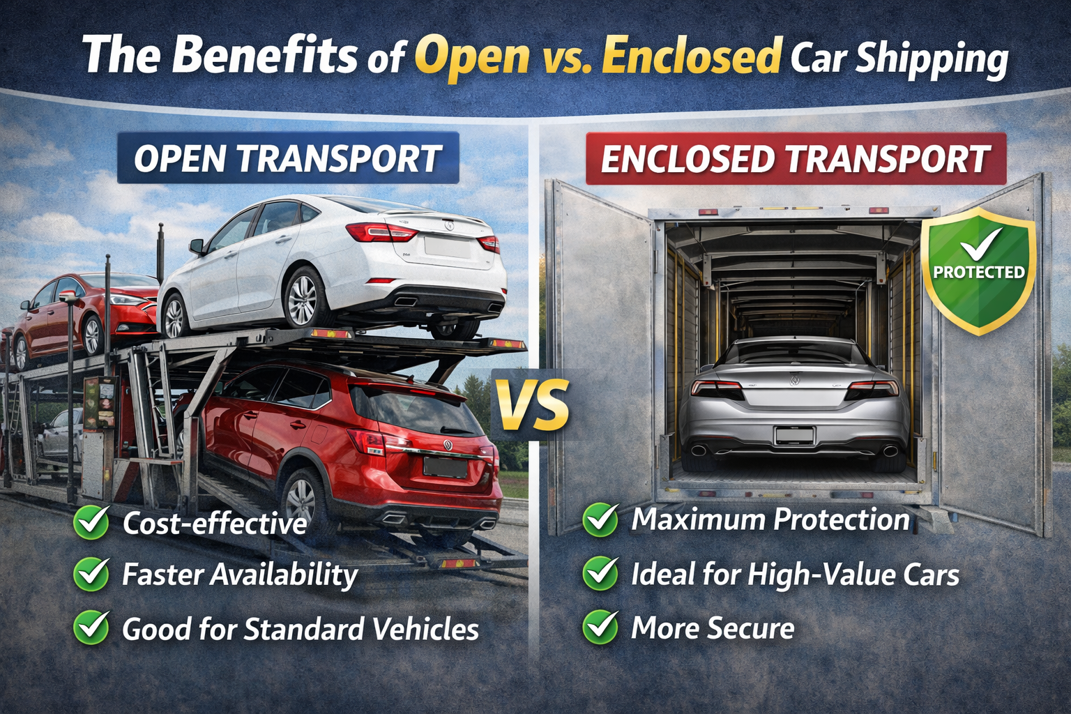 Open & Enclosed Car Shipping: Which Transport Option Is Best for You?