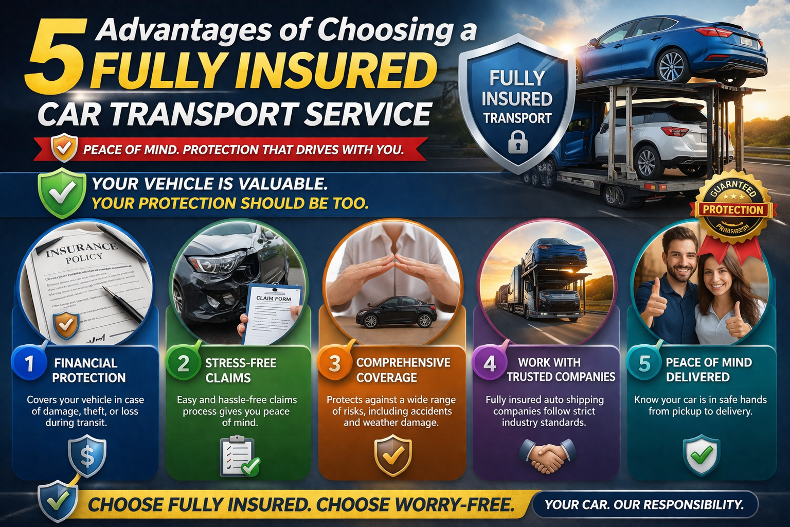 5 Advantages of Choosing a Fully Insured Transport for Your Car Shipping Needs